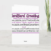 Funny Breast Cancer Card Karte (Rückseite)