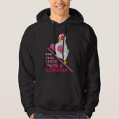 Funny Breast Cancer Warrior Survivor Girl Women Hoodie (Vorderseite)