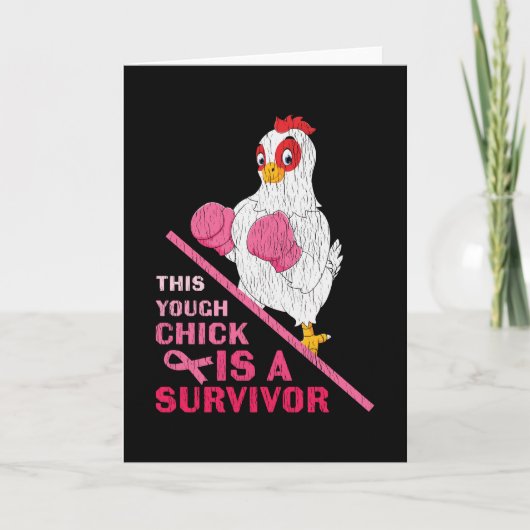 Funny Breast Cancer Warrior Survivor Girl Women Karte (Vorderseite)