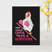 Funny Breast Cancer Warrior Survivor Girl Women Karte (Gelbe Blume)