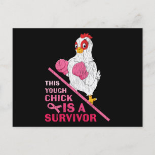 Funny Breast Cancer Warrior Survivor Girl Women Postkarte