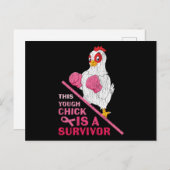 Funny Breast Cancer Warrior Survivor Girl Women Postkarte (Vorne/Hinten)