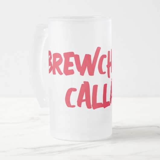 Funny Brewchacho Mattglas Bierglas (Vorderseite Links)
