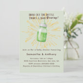 Funny Brewing Baby Shower Invitation Einladung (Stehend Vorderseite)