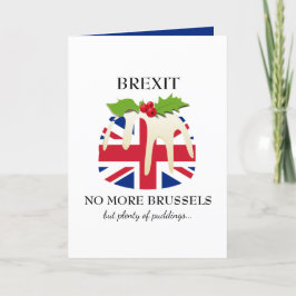 Funny | BREXIT Brüssel | Weihnachts-Pudding Feiertagskarte