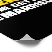 Funny Briand Groom Bachelor Party Poster (Ecke)