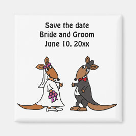 Funny Briand Groom Kangaroo Wedding Design Magnet