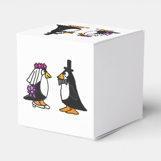 Funny Briand Groom Pinguin Fevor Box Geschenkschachtel (Rückseite)