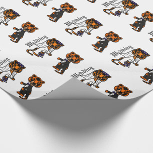 Funny Briand Groom Tiger Wedding Art Geschenkpapier