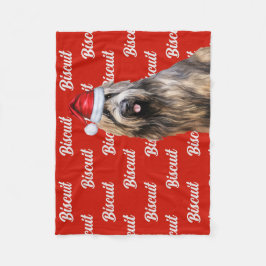 Funny Briard Shepherd Dog Name Gemustert Weihnacht Fleecedecke