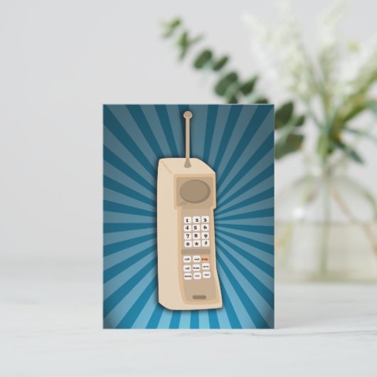 Funny Brick Handy Postkarte (Stehend Vorderseite)