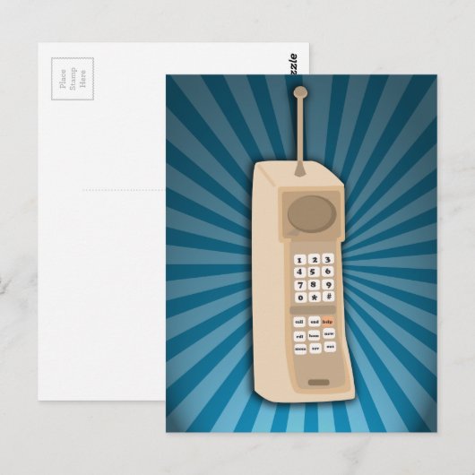 Funny Brick Handy Postkarte (Vorne/Hinten)