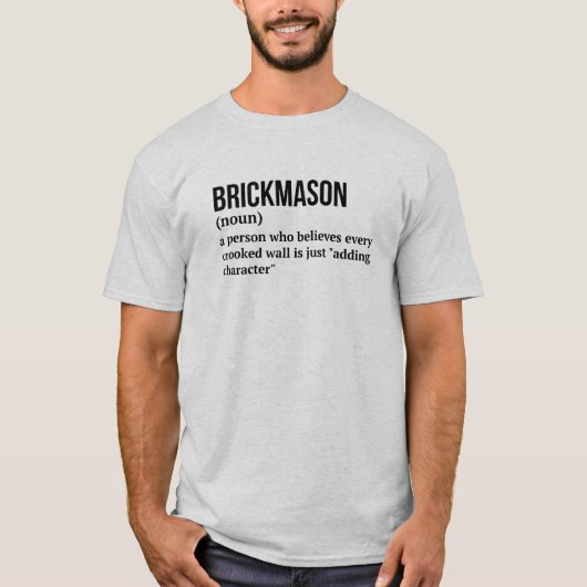 Funny Bricklayer Definition T - Shirt für Männer (Vorderseite)