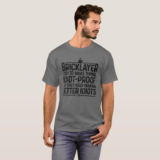 Funny Bricklayer Design Männer Vater Brick Mason M T-Shirt (Vorne ganz)