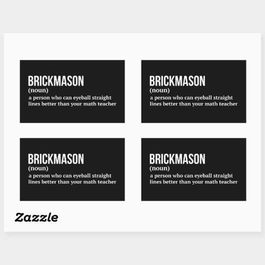 Funny Brickmason Definition Rechteckiger Aufkleber (Blatt)