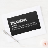 Funny Brickmason Definition Rechteckiger Aufkleber (Umschlag)