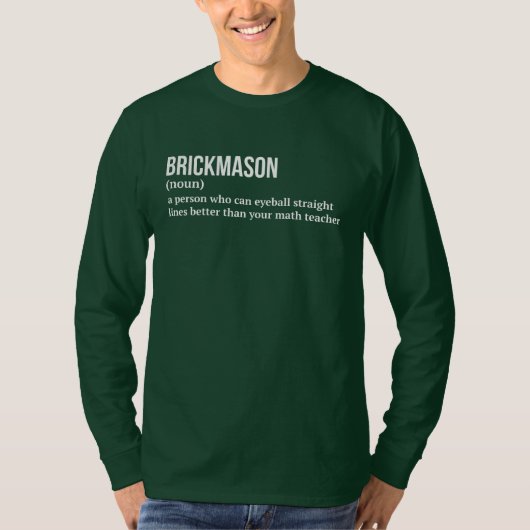 Funny Brickmason Definition T-Shirt (Vorderseite)