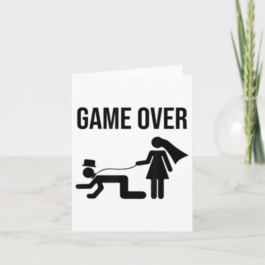 Funny Bride Groom Bachelor Bachelorette Wedding Gr Karte (Vorderseite)