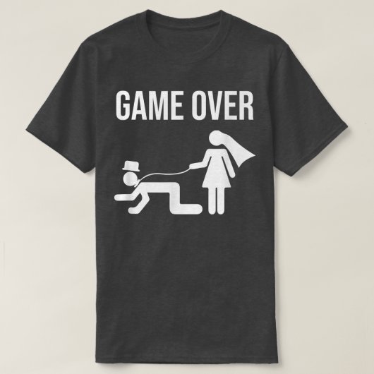 Funny Bride Groom Bachelor Bachelorette Wedding Gr T-Shirt (Design vorne)