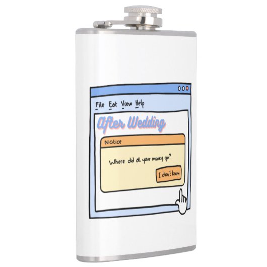 Funny Bride & Groom Geschenk für Bachelor Party Sp Flachmann (Rechts)