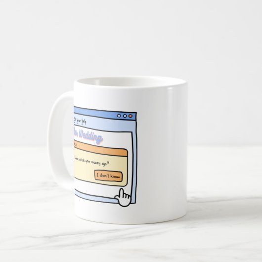 Funny Bride & Groom Geschenk für Bachelor Party Sp Kaffeetasse (Vorderseite Links)