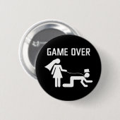 Funny Bride Groom Wedding Bachelor Bachelorette Pa Button (Vorne & Hinten)