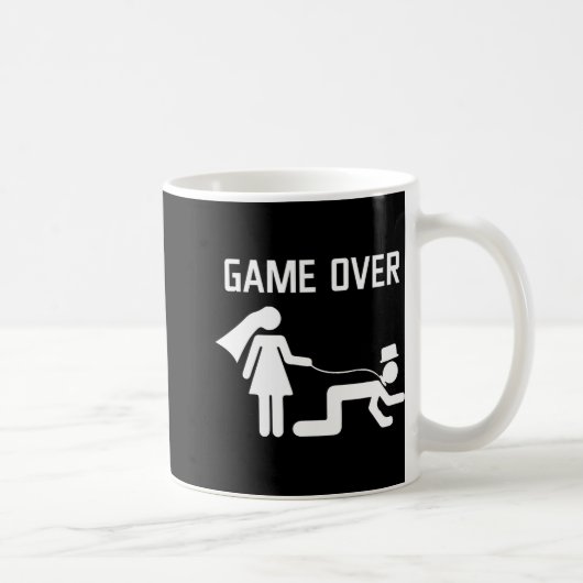 Funny Bride Groom Wedding Bachelor Bachelorette Pa Kaffeetasse (Rechts)