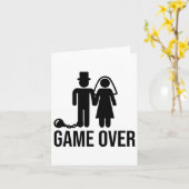 Funny Bride Groom Wedding Bachelor Bachelorette Pa Karte (Gelbe Blume)