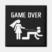 Funny Bride Groom Wedding Bachelor Bachelorette Pa Magnet (Vorne)