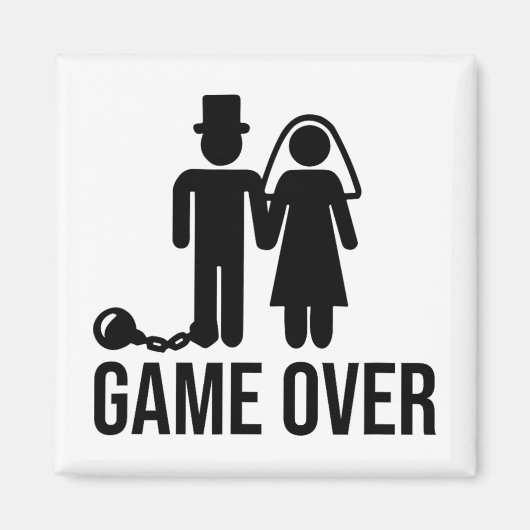 Funny Bride Groom Wedding Bachelor Bachelorette Pa Magnet (Vorne)