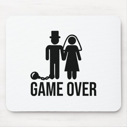 Funny Bride Groom Wedding Bachelor Bachelorette Pa Mousepad (Vorne)