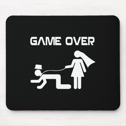 Funny Bride Groom Wedding Bachelor Bachelorette Pa Mousepad (Vorne)