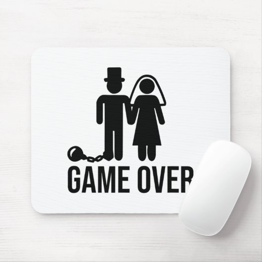 Funny Bride Groom Wedding Bachelor Bachelorette Pa Mousepad (Mit Mouse)
