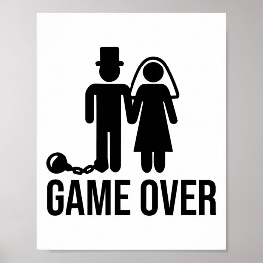 Funny Bride Groom Wedding Bachelor Bachelorette Pa Poster (Vorne)