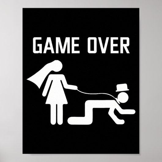 Funny Bride Groom Wedding Bachelor Bachelorette Pa Poster (Vorne)