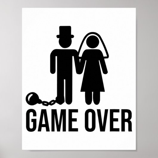 Funny Bride Groom Wedding Bachelor Bachelorette Pa Poster (Vorne)