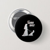 Funny Bride Groom Wedding Bachelor Button (Vorne & Hinten)