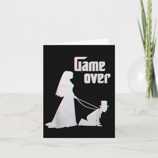 Funny Bride Groom Wedding Bachelor Karte (Vorderseite)