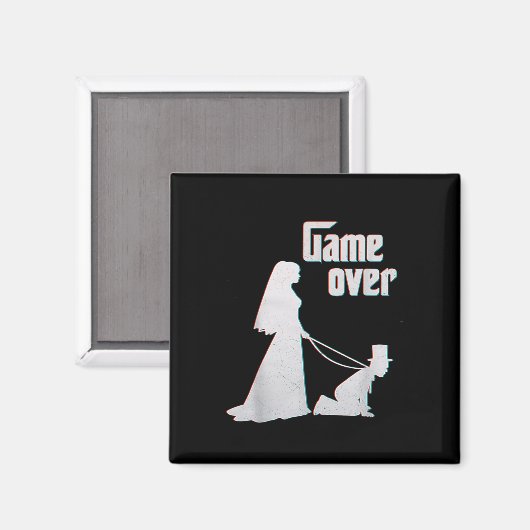 Funny Bride Groom Wedding Bachelor Magnet (Vorderseite/Rückseite)
