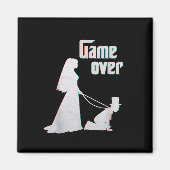Funny Bride Groom Wedding Bachelor Magnet (Vorne)