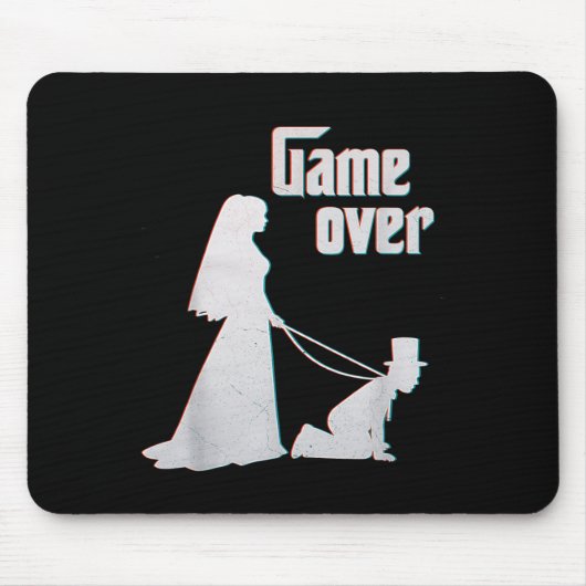Funny Bride Groom Wedding Bachelor Mousepad (Vorne)