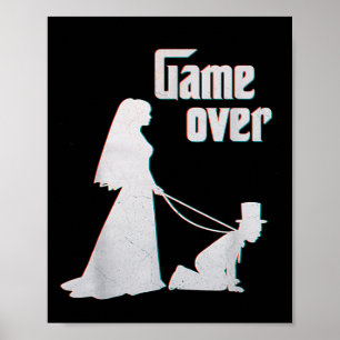 Funny Bride Groom Wedding Bachelor Poster