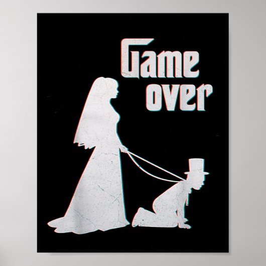 Funny Bride Groom Wedding Bachelor Poster (Vorne)