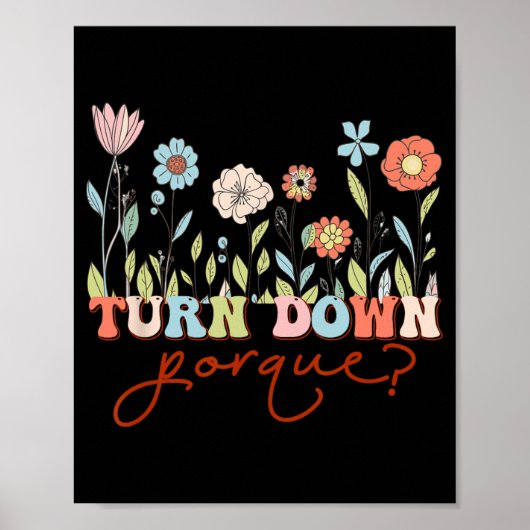 Funny Bride Junggeselinnen-Abschied Bride Floral T Poster (Vorne)