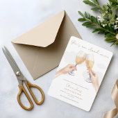 Funny, bride on cloud wine bridal shower einladung