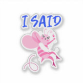 Funny Bride To Be Cute Cartoon Bridal Gift Aufkleber (Vorderseite)