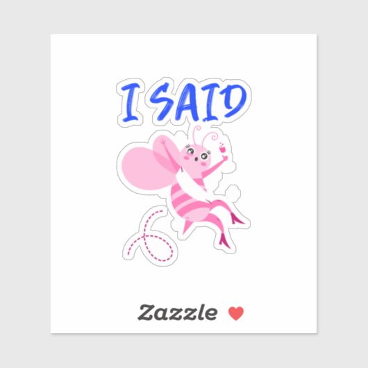 Funny Bride To Be Cute Cartoon Bridal Gift Aufkleber (Blatt)