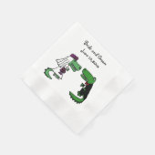 Funny Bride und Groom Alligator Hochzeit Art Serviette (Ecke)