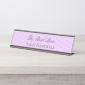 Funny Bride Wedding Name Plate Schreibtischnamensplakette (Vorderseite )