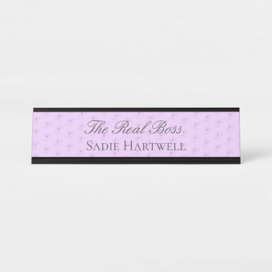 Funny Bride Wedding Name Plate Schreibtischnamensplakette (Vorderseite )